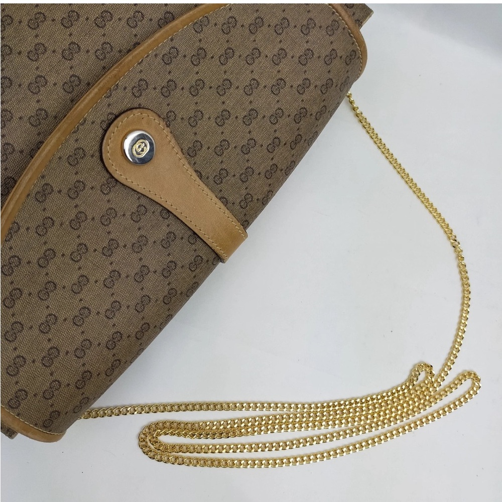 Vintage Gucci Shoulder Bag  Brown Coated Canvas Authentic - Picture 6 of 10